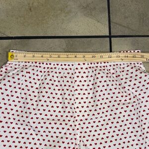 Valentine’s Day Gear White Shorts with Red Heart Pattern